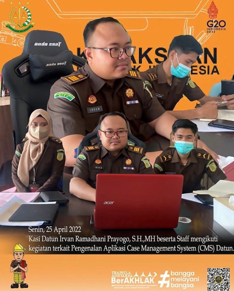 kegiatan terkait Pengenalan Aplikasi Case Management System (CMS)