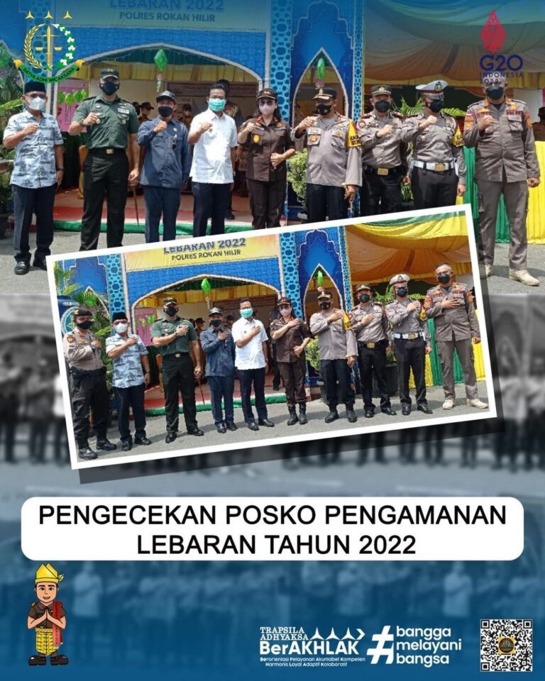 Kajari Rohil, Yuliarni Appy, S.H, M.H Menghadiri Kegiatan Pengecekan Posko Pengamanan Lebaran Tahun 2022