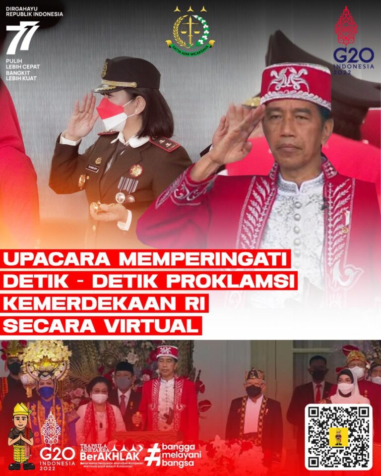 UPACARA MEMPERINGATI DETIK-DETIK PROKLAMASI KEMERDEKAAN RI SECARA VIRTUAL