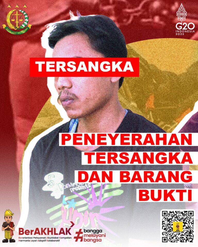 Penyerahan Tersangka beserta Barang Bukti (“Tahap II”) , Kamis 1 September 2022