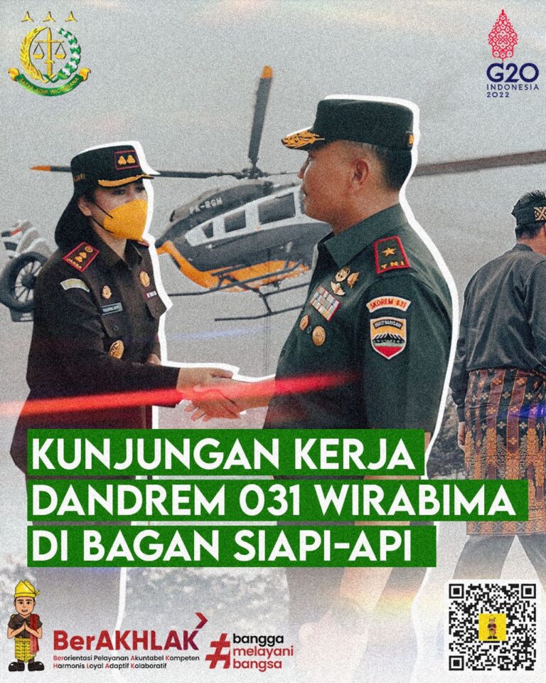 Kunjungan Kerja Danrem 031 Wirabima di Bagansiapiapi,