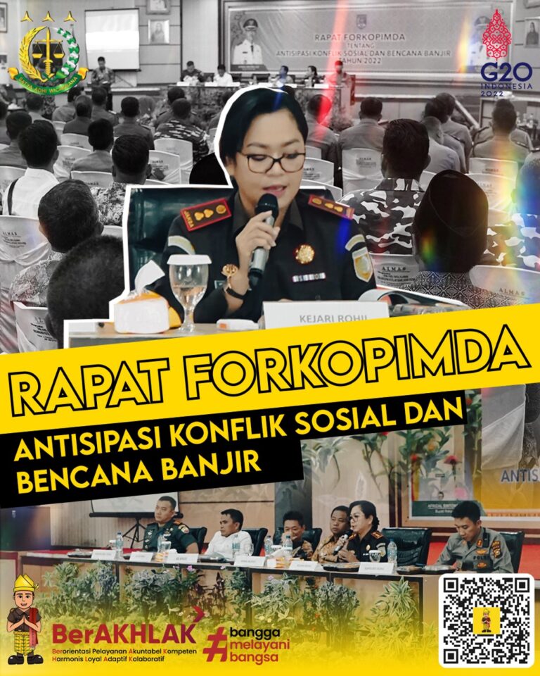 Acara Rapat Forkopimda Kabupaten Rokan Hilir dalam rangka Antisipasi Konflik Sosial dan Bencana Banjir