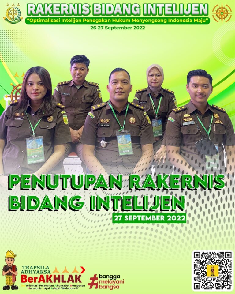 PENUTUPAN RAKERNIS BIDANG INTELIJEN TAHUN 2022