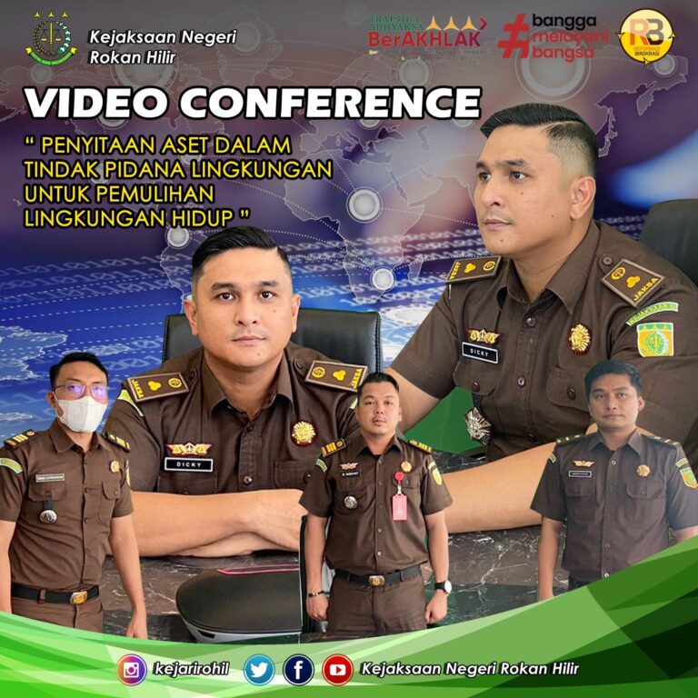 KASI PIDUM KN ROKAN HILIR MENGHADIRI KEGIATAN VICON TENTANG PENYITAAN ASET