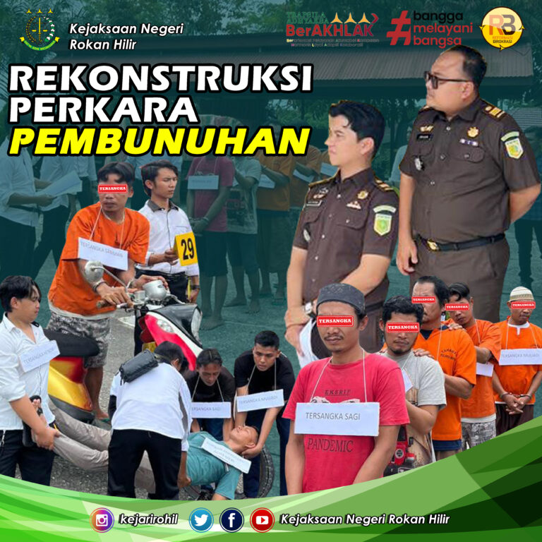 Rekonstruksi terhadap Perkara dugaan Tindak Pidana pembunuhan atau Penganiayaan bersama – sama yang mengakibatkan Korban “A” Meninggal dunia di Bagan Sinembah