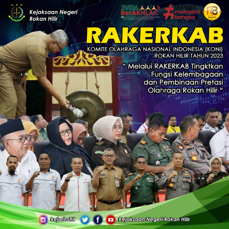 MEWAKILI KAJARI ROHIL , JF NADINI CISTA MENGHADIRI ACARA RAKERKAB KONI KAB. ROKAN HILIR TAHUN 2023