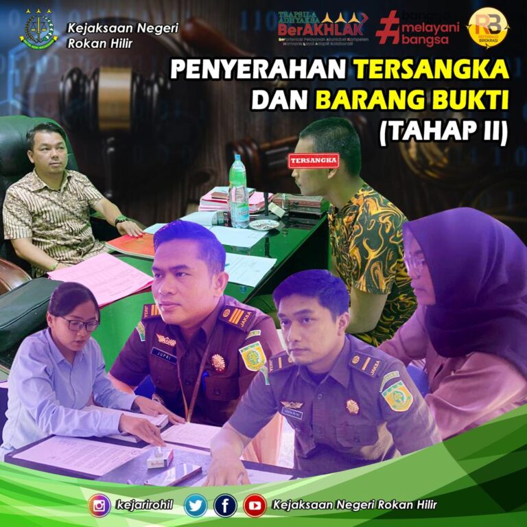 TAHAP 2 PIDUM DI KEJARI ROKAN HILIR – KAMIS , 08 JUNI 2023