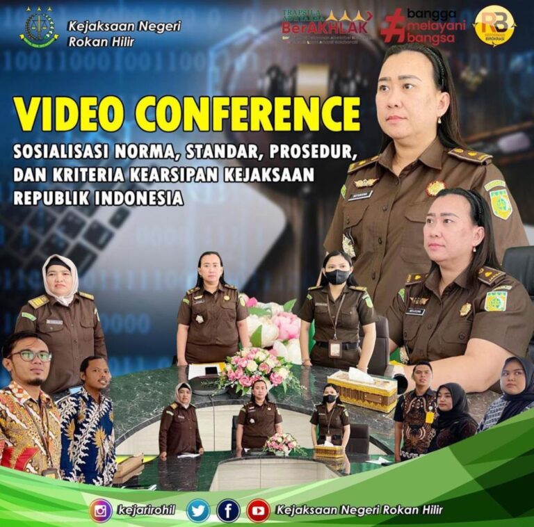 Kasubagbin beserta staff mengikuti Sosialisasi Norma, Standar, Prosedur dan Kriteria Kearsipan Kejaksaan Republik Indonesia secara Virtual