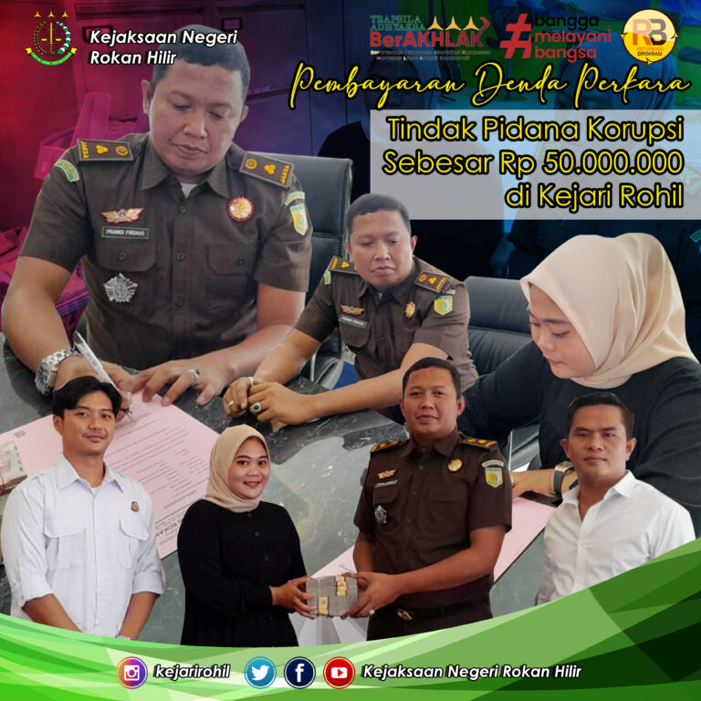 PIDSUS KN ROKAN HILIR MENERIMA PEMBAYARAN UANG DENDA ATAS PERKARA TIPIKOR Pelayanan Dokumen Kependudukan (Dak) Non Fisik Pelayanan Administrasi Kependudukan Tahun Anggaran 2020