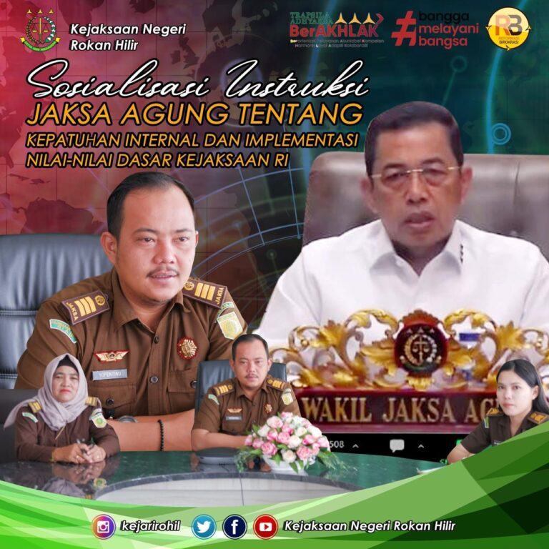 Sosialisasi Instruksi Jaksa Agung tentang Kepatuhan Internal di Lingkungan Kejaksaan Republik Indonesia dan Instruksi Jaksa Agung secara Virtual