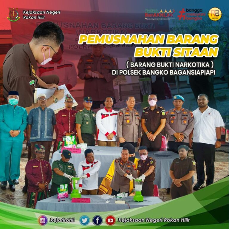 Kasubsi Pratut Pidum menghadiri acara Pemusnahan Barang Bukti Sitaan di Polsek Bangko