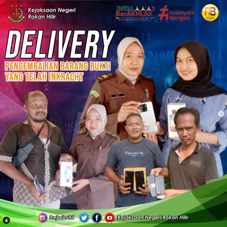 KEJARI ROHIL MELAKUKAN DELIVERY PENGIRIMAN BB KEPADA MASYARAKAT BAGANSIAPIAPI