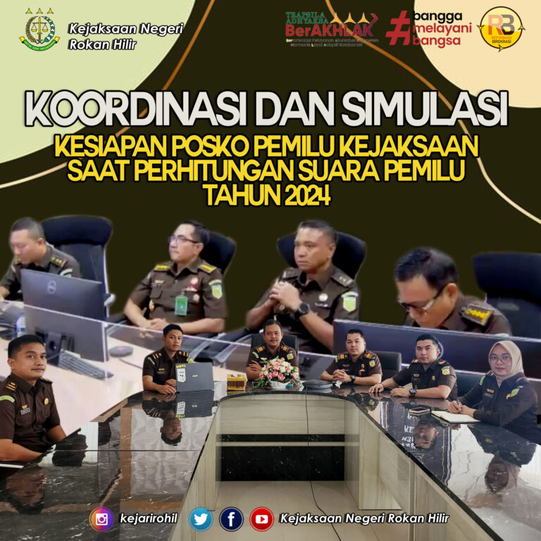 Rapat Virtual Koordinasi dan Simulasi Kesiapan Posko Pemilu Selasa, 13 Februari 202