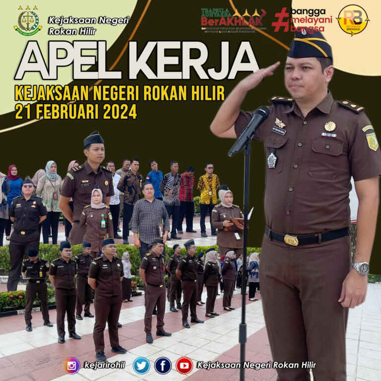 APEL PAGI Kejaksaan Negeri Rokan Hilir RABU, 21 Januari 2024