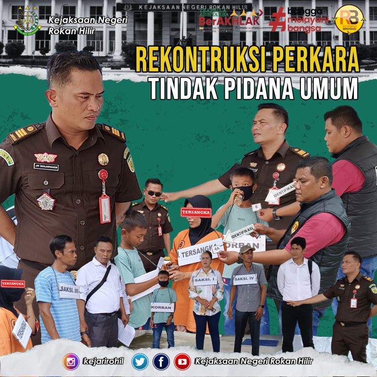 Rekontruksi Perkara di Pujud Rokan Hilir