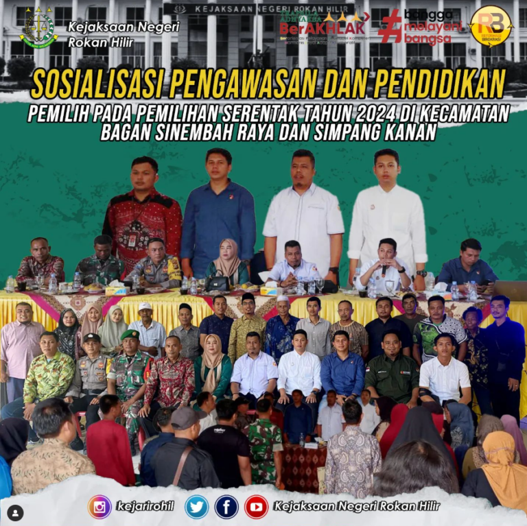 Sosialisasi Pengawasan dan Pendidikan Pemilih Pada Pemilihan Serentak Tahun 2024 di Kecamatan Bagan Sinembah Raya dan Simpang Kanan