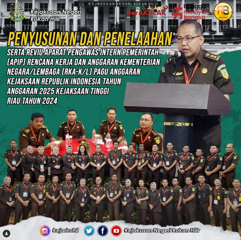 PENYUSUNAN DAN PENELAAHAN SERTA REVIU APARAT PENGAWAS INTERN PEMERINTAH (APIP), RENCANA KERJA DAN ANGGARAN KEMENTERIAN NEGARA/LEMBAGA (RKA-K/L) PAGU ANGGARAN KEJAKSAAN REPUBLIK INDONESIA TAHUN ANGGARAN 2025
