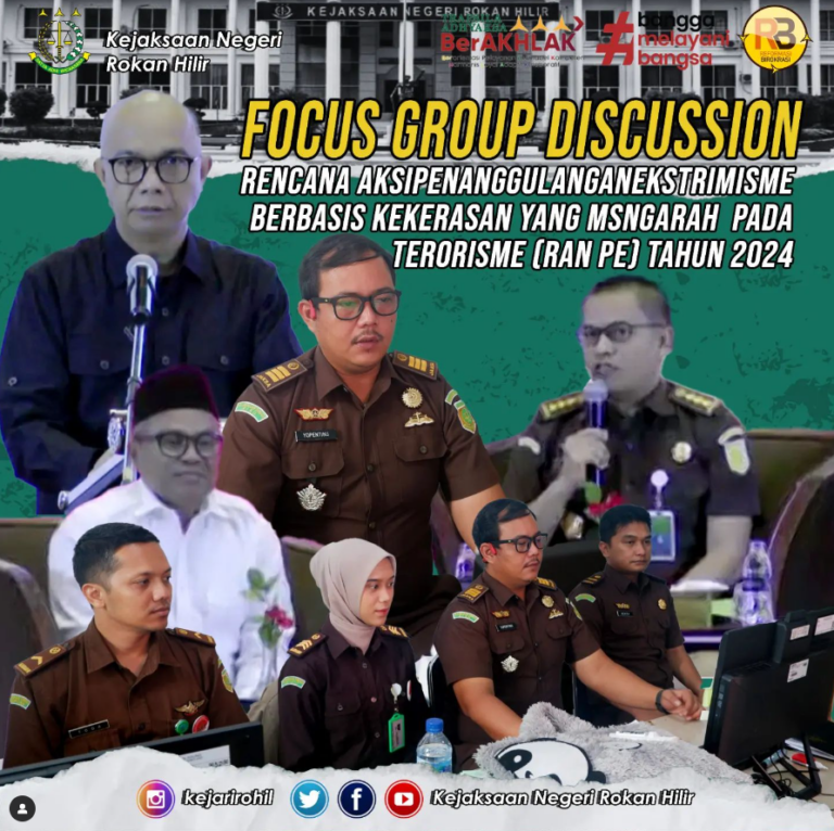 Focus Group Discussion (FGD) Rencana Aksi Penanggulangan Ekstrimisme Berbasis Kekerasan Yang Msngarah Pada Terorisme (RAN PE) Tahun 2024