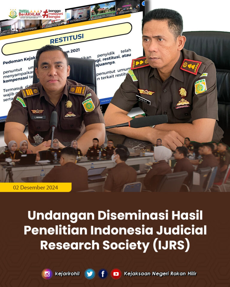 Undangan Diseminasi Hasil Penelitian Indonesia Judicial Research Society (IJRS)
