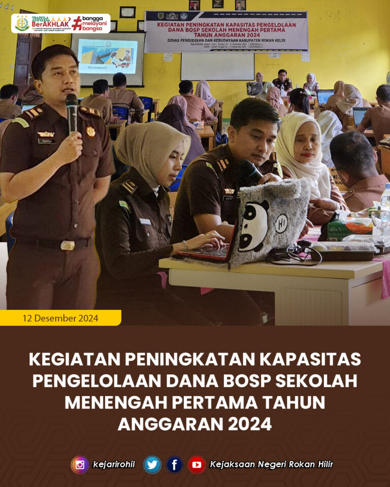 KEGIATAN PENINGKATAN KAPASITAS PENGELOLAAN DANA BOSP SEKOLAH MENENGAH PERTAMA TAHUN ANGGARAN 2024