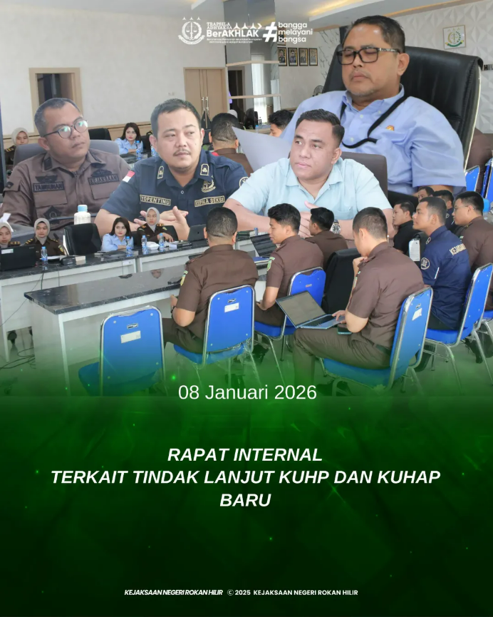 RAPAT INTERNAL TINDAK LANJUT KUHP DAN KUHAP BARU