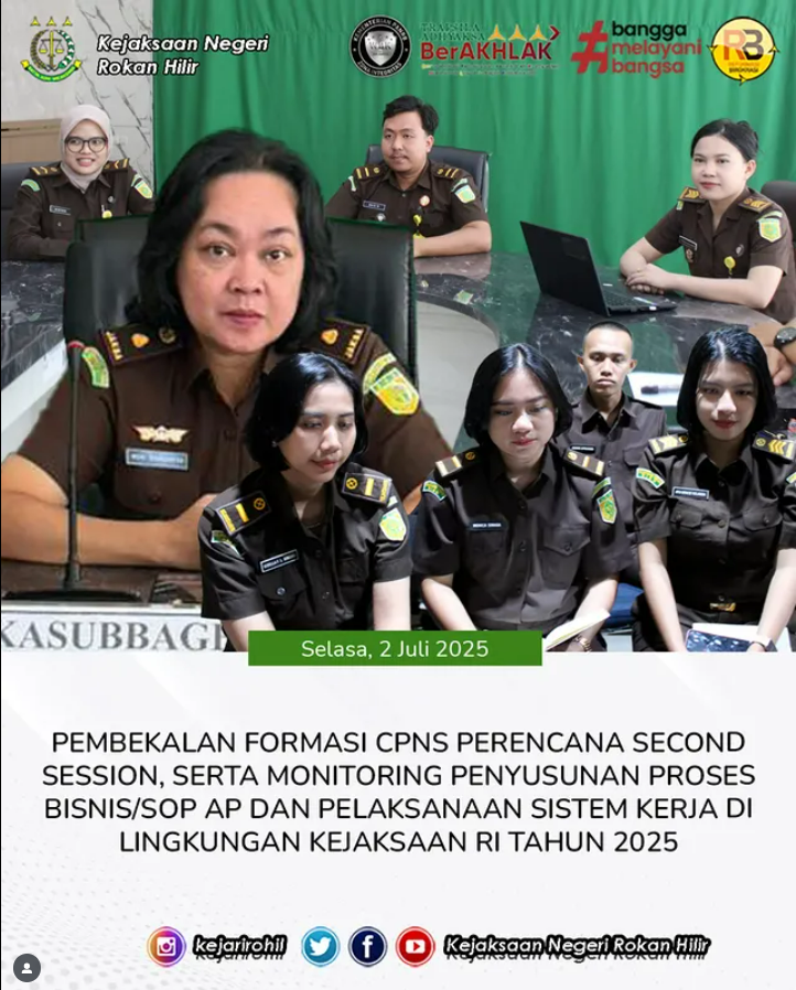 PEMBEKALAN FORMASI CPNS PERENCANA SECOND SESSION, SERTA MONITORING PENYUSUNAN PROSES BISNIS/SOP AP DAN PELAKSANAAN SISTEM KERJA DI LINGKUNGAN KEJAKSAAN RI TAHUN 2025