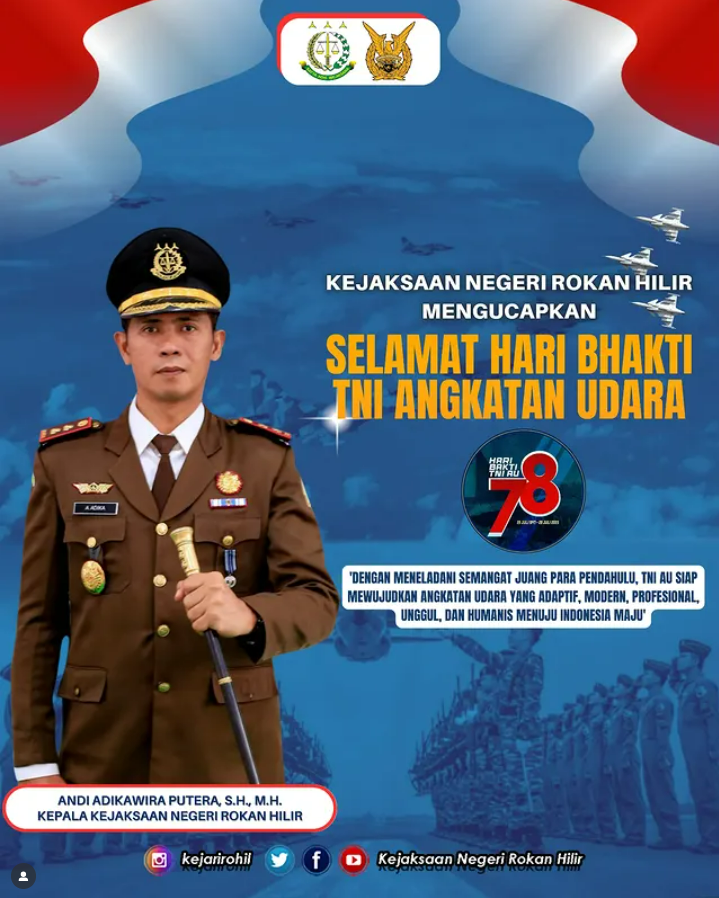 Selamat Hari Bhakti TNI Angkatan Udara ke-78 29 Juli 2025