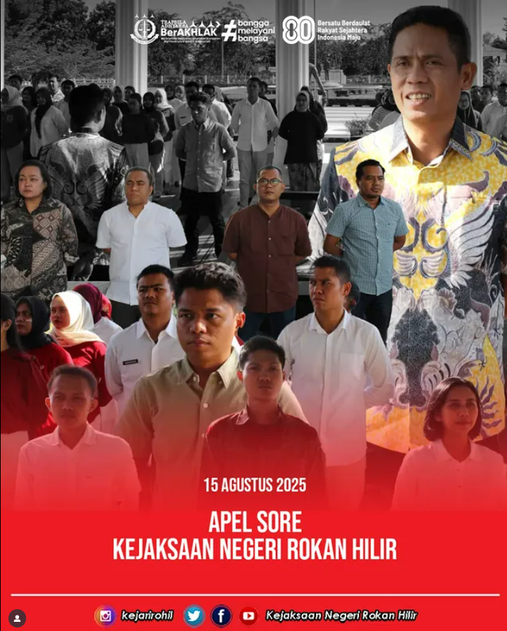 Apel Sore Kejaksaan Negeri Rokan Hilir Jumat, 15 Agustus 2025