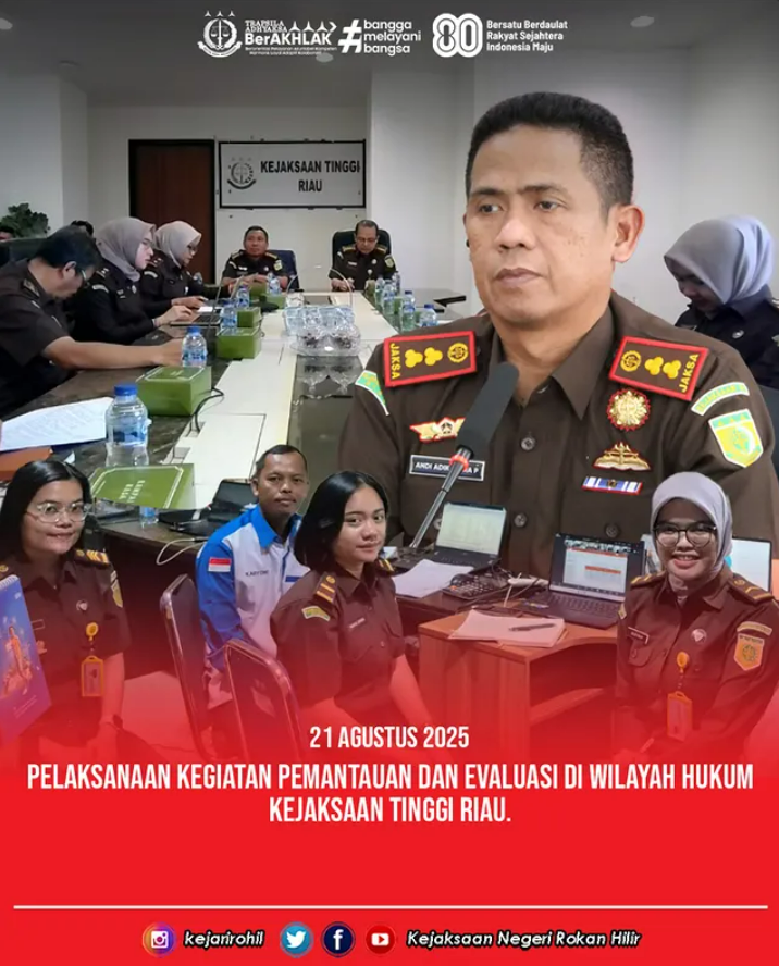 Pemantauan & Evaluasi Kejaksaan Tinggi Riau Kamis, 21 Agustus 2025
