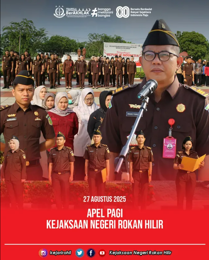 Apel Pagi Kejaksaan Negeri Rokan Hilir | Rabu, 27 Agustus 2025