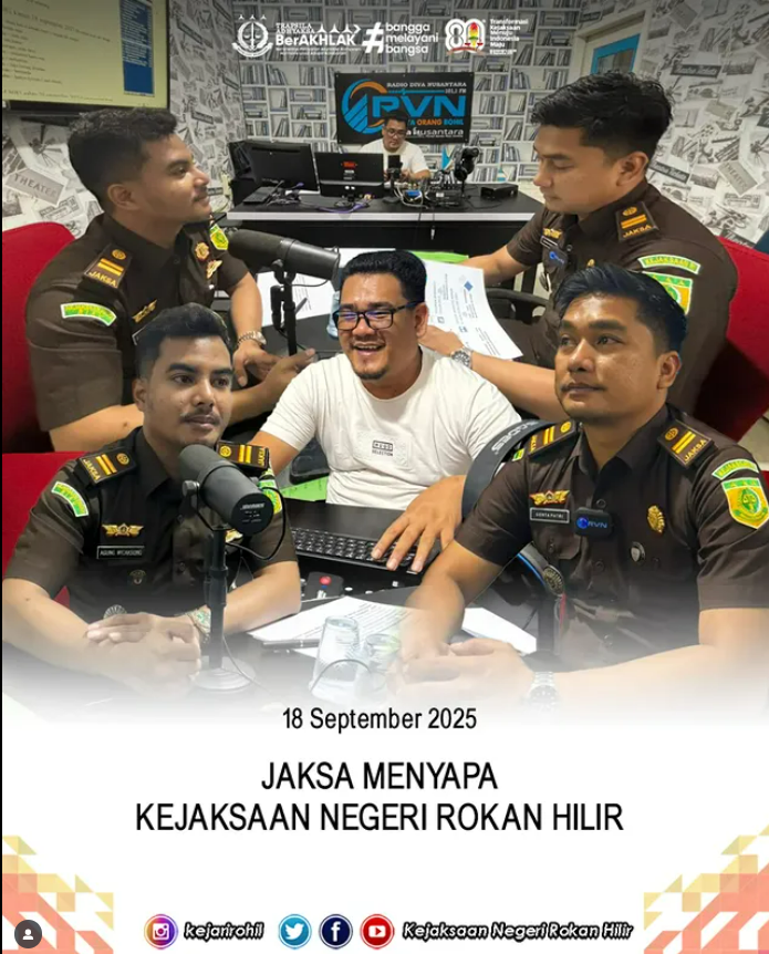 Kejari Rokan Hilir Gelar Penyuluhan Hukum “Jaksa Menyapa” di Radio Diva Nusantara