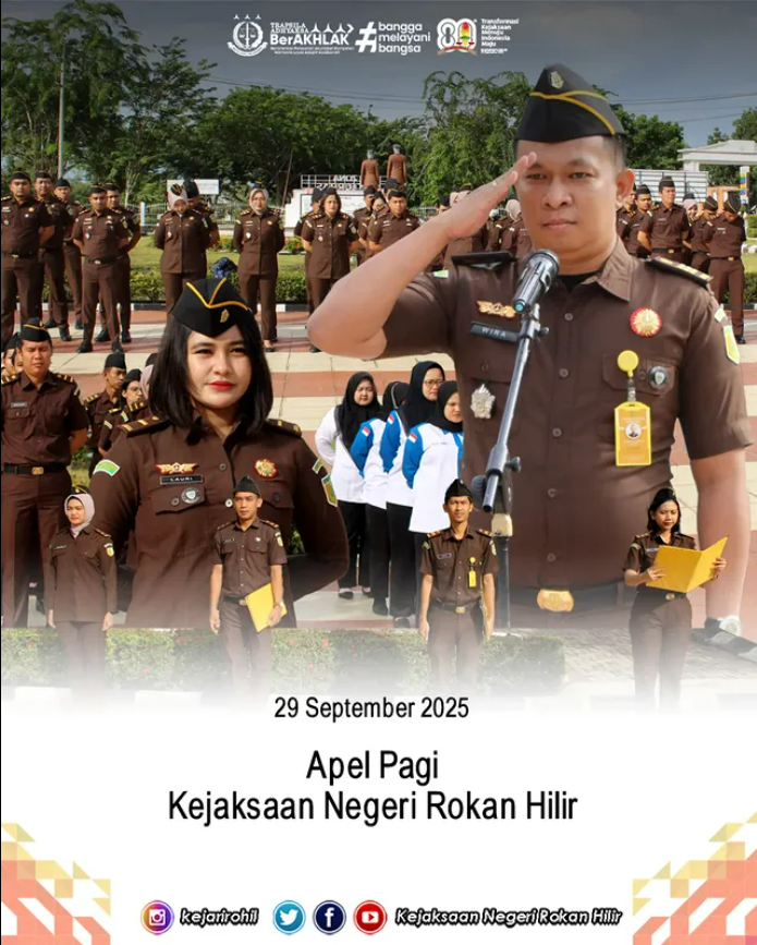 Apel Pagi Kejaksaan Negeri Rokan Hilir | Senin, 29 September 2025