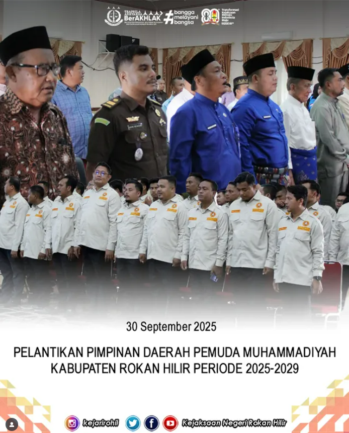 Pelantikan Pimpinan Daerah Pemuda Muhammadiyah Kabupaten Rokan Hilir Periode 2025–2029