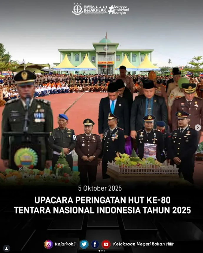UPACARA PERINGATAN HUT KE-80 TENTARA NASIONAL INDONESIA TAHUN 2025
