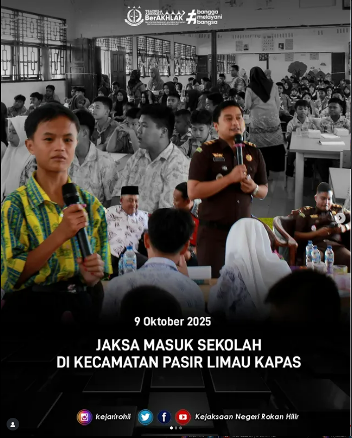 JAKSA MASUK SEKOLAH DI KECAMATAN PASIR LIMAU KAPAS