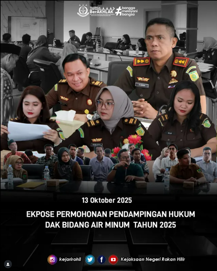 Kejari Rohil Dukung Pendampingan Hukum Kegiatan DAK Bidang Air Minum TA 2025
