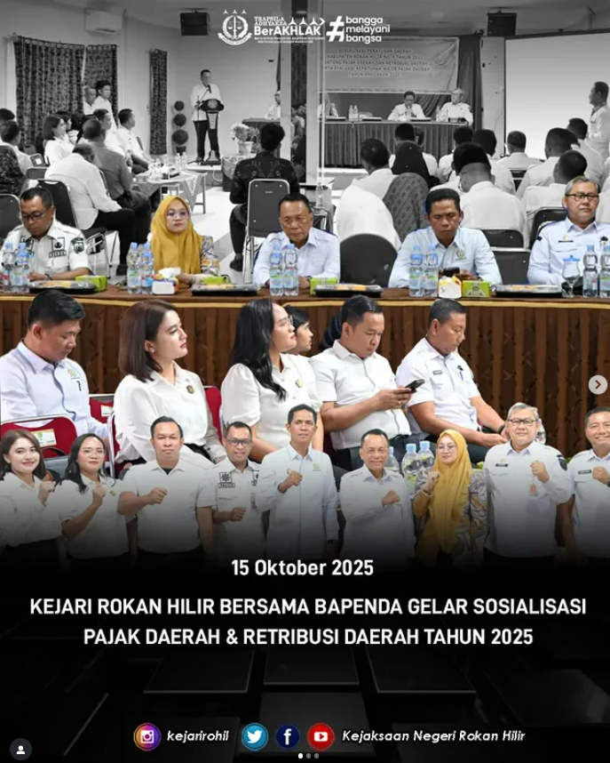 KEJARI ROKAN HILIR BERSAMA BAPENDA GELAR SOSIALISASI PAJAK DAERAH & RETRIBUSI DAERAH TAHUN 2025