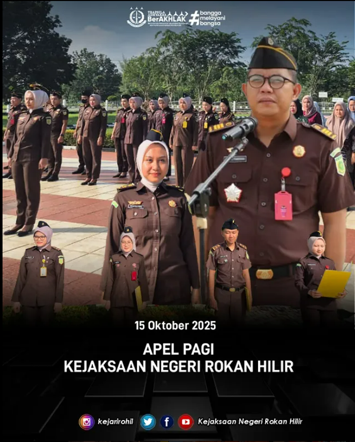 Apel Pagi Kejaksaan Negeri Rokan Hilir | Rabu, 15 Oktober 2025