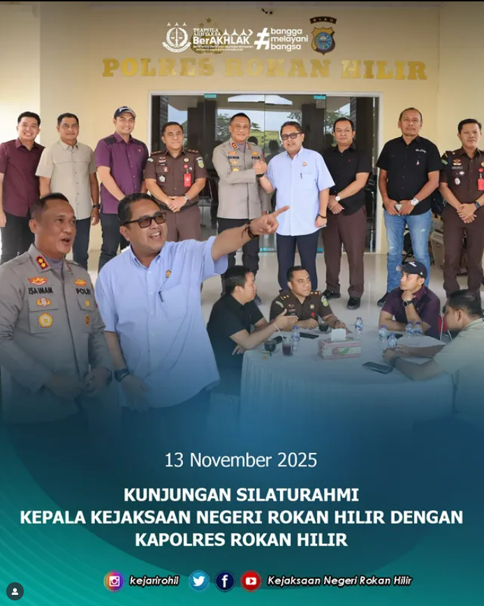 KUNJUNGAN SILATURAHMI KEPALA KEJAKSAAN NEGERI ROKAN HILIR KE POLRES ROKAN HILIR