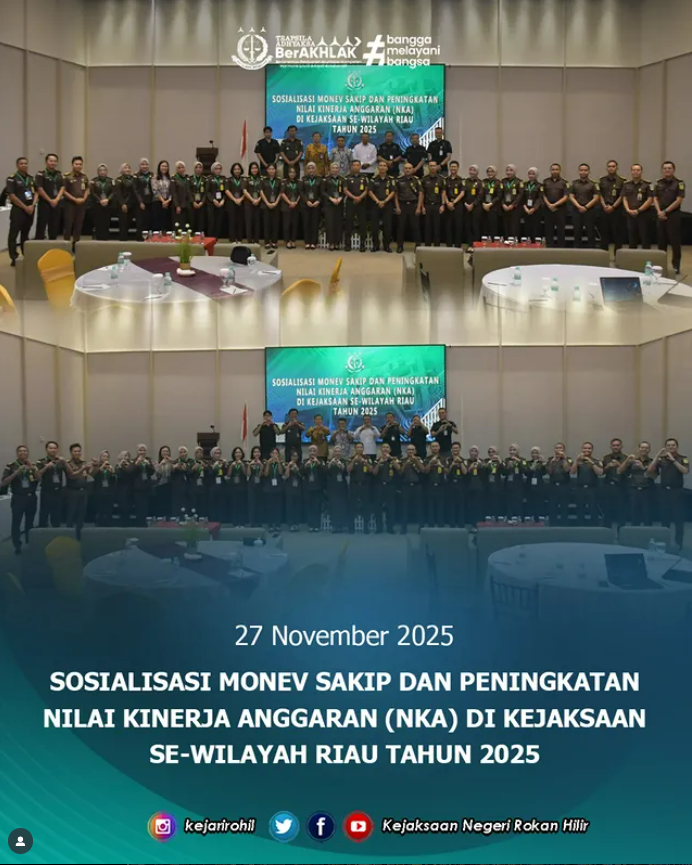 SOSIALISASI MONEV SAKIP & PENINGKATAN NILAI KINERJA ANGGARAN (NKA) KEJAKSAAN SE-WILAYAH RIAU TAHUN 2025