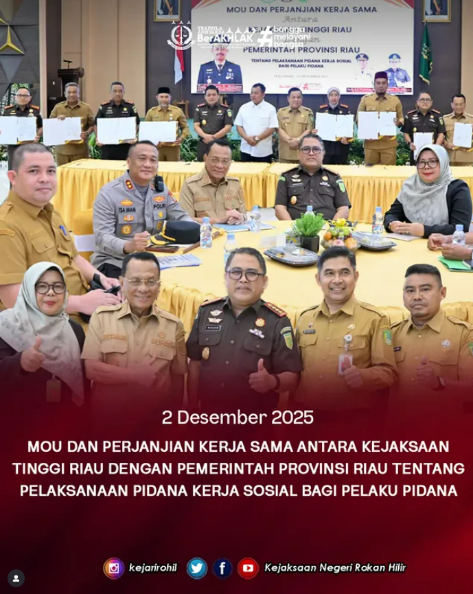 MoU & Perjanjian Kerja Sama Pelaksanaan Pidana Kerja Sosial