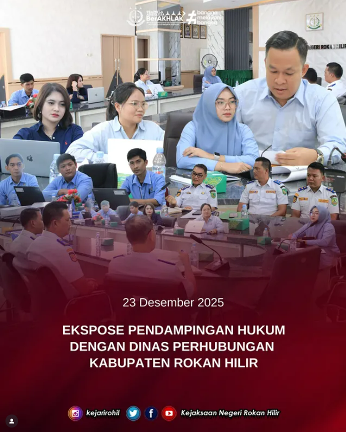 kegiatan Ekspose Pendampingan Hukum oleh Seksi Perdata dan Tata Usaha Negara (Datun) Kejaksaan Negeri Rokan Hilir bersama Dinas Perhubungan Kabupaten Rokan Hilir