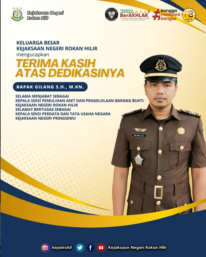 Terimakasih Atas Dedikasinya Bapak Gilang, S.H., M.Kn