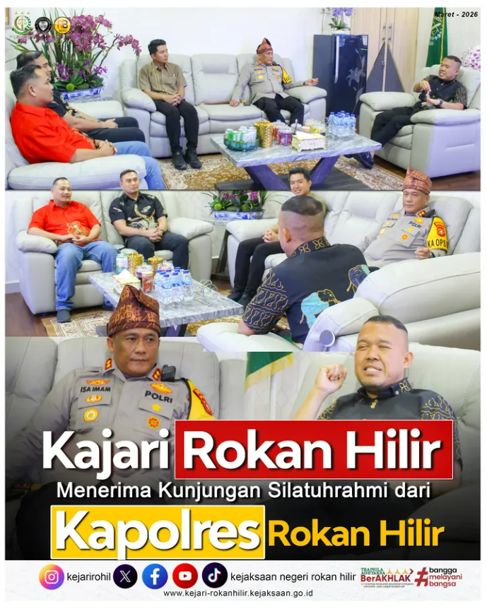 Kunjungan Silaturahmi Kapolres Rokan Hilir di Kejaksaan Negeri Rokan Hilir
