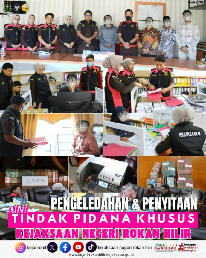 Kegiatan Penggeledahan dan Penyitaan Tim Penyidik Tindak Pidana Khusus Kejaksaan Negeri Rokan Hilir