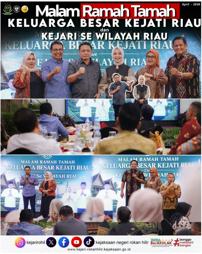 Kepala Kejaksaan Negeri Rokan Hilir Bapak Firdaus, S.H., M.Hum., M.M., M.Ikom menghadiri Acara Malam Ramah Tamah Keluarga Besar Kejati Riau dan Kepala Kejaksaan Negeri se-Wilayah Riau