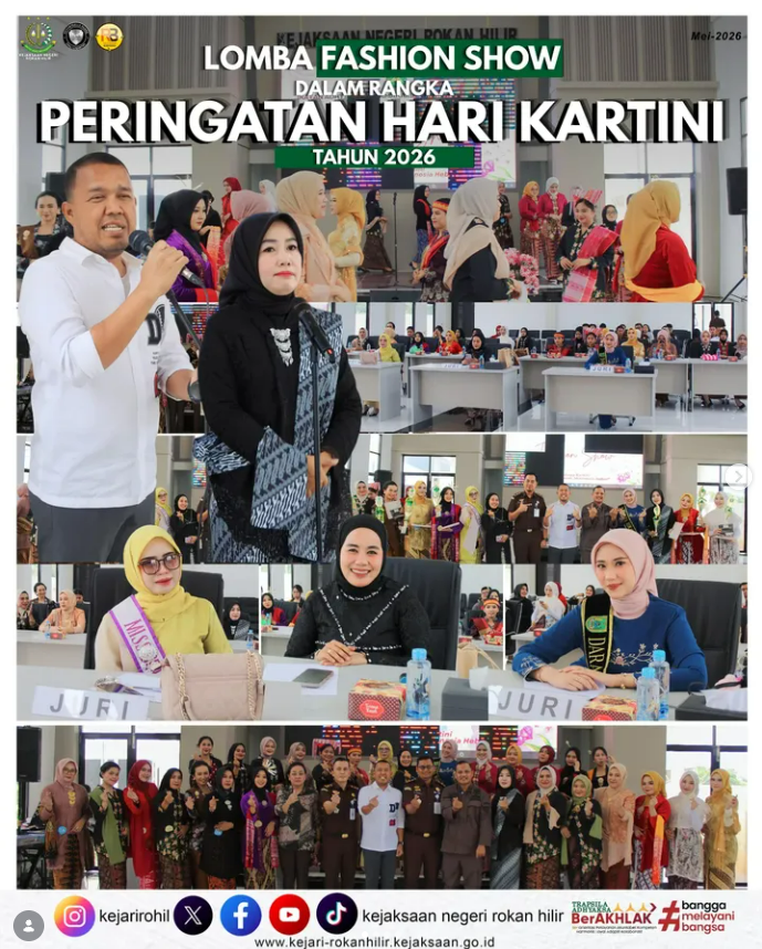 Lomba Fashion Show Hari Kartini 2026 Kejaksaan Negeri Rokan Hilir & IAD Daerah Rokan Hilir