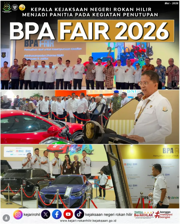 Kepala Kejaksaan Negeri Rokan Hilir, Bapak Firdaus, S.H., M.Hum., M.M., M.I.Kom., menjadi Panitia pada BPA FAIR