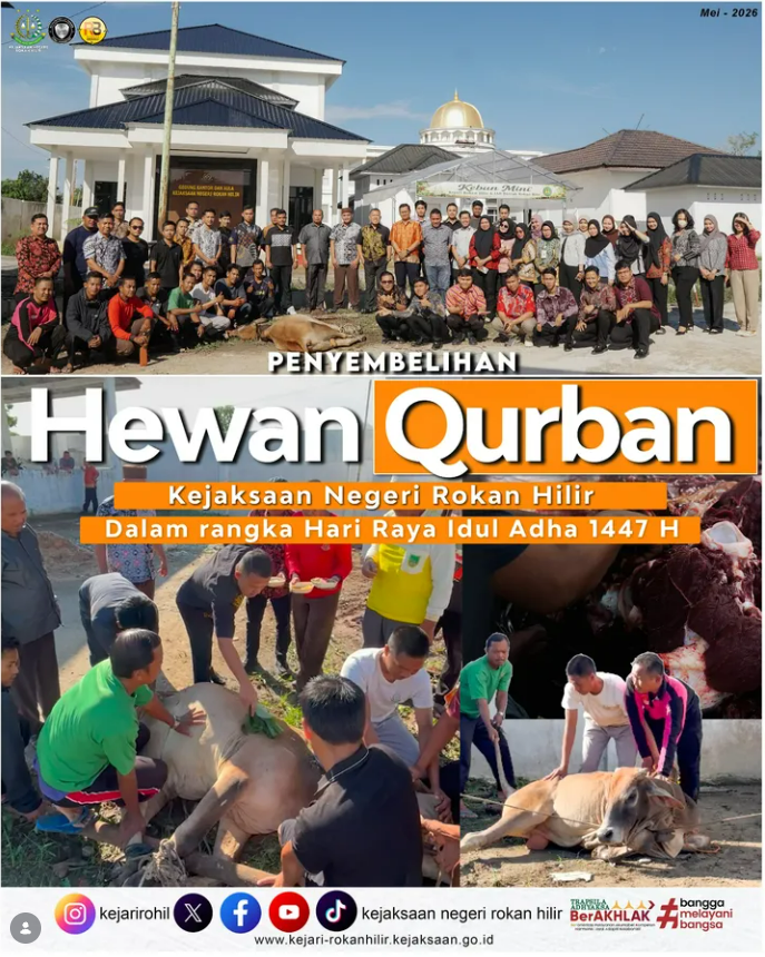 PENYEMBELIHAN HEWAN QURBAN Kejaksaan Negeri Rokan Hilir